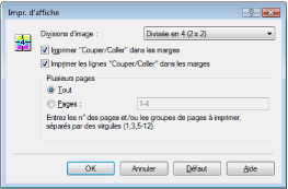 figure : Boîte de dialogue Impr. d'affiche