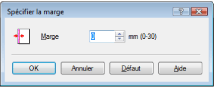 figure : Boîte de dialogue Spécifier la marge