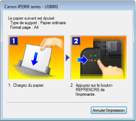 figure: Message d’erreur sous Windows