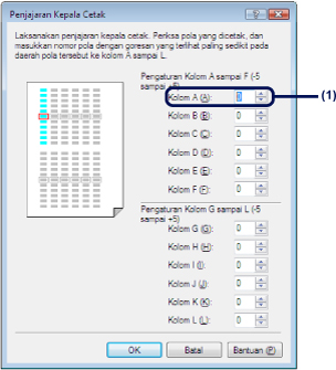 gambar:Kotak dialog Penjajaran Kepala Cetak