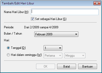 gambar: Kotak dialog Tambah/Edit Hari Libur