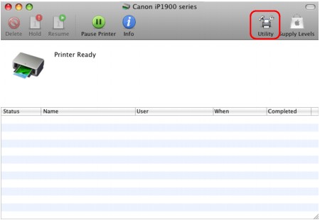 gambar: Print Queue dalam Mac OS X v.10.5.x