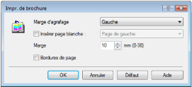 figure : Boîte de dialogue Impr. de brochure